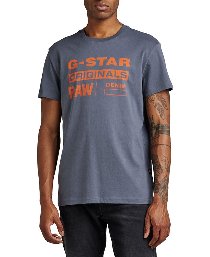 G-Star Raw Men's Originals Label-Graphic T-Shirt & Reviews ...