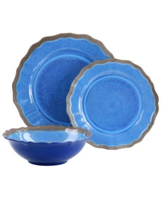 Andres Melamine 12 Pc. Dinnerware Set, Service for 4