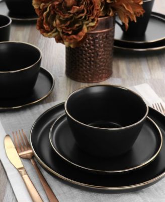 Mateo Gold-Tone 16 Pc. Dinnerware Set, Service for 4