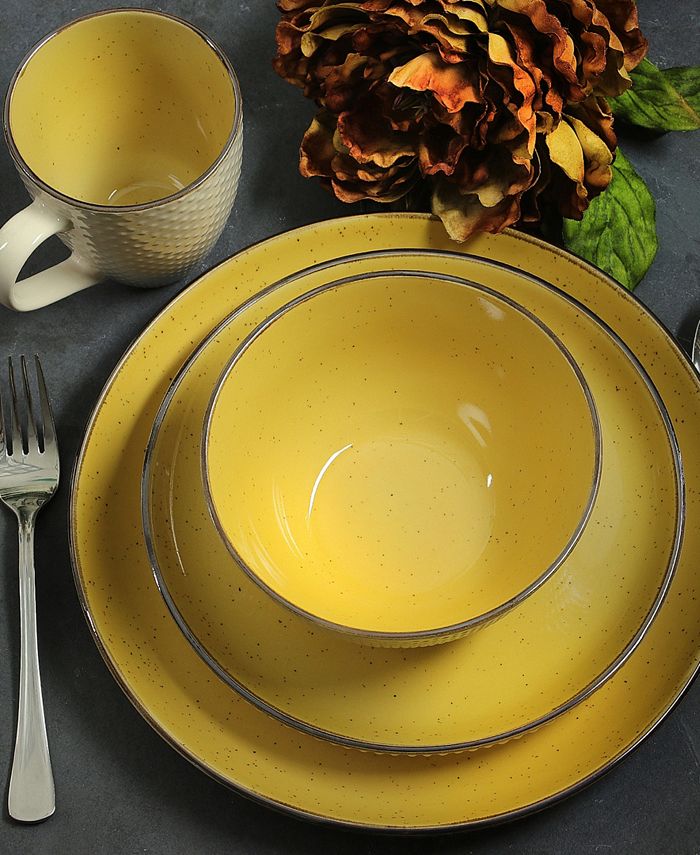 Elama Yeva 16 Piece Dinnerware Set, Service for 4 Macy's