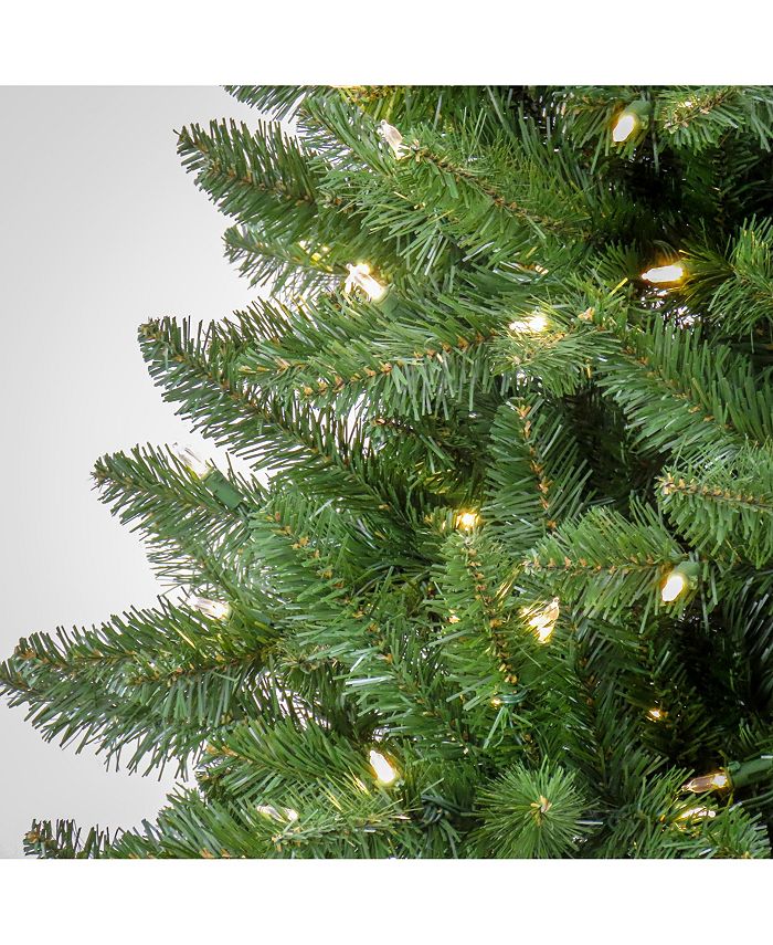 National Tree Company 7.5' PreLit Crater Pine Tree with LED Lights