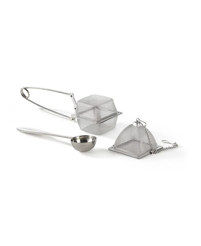 Vahdam Teas Stainless Steel Infusers and Tea Spoon Set, 3 Piece Macy's
