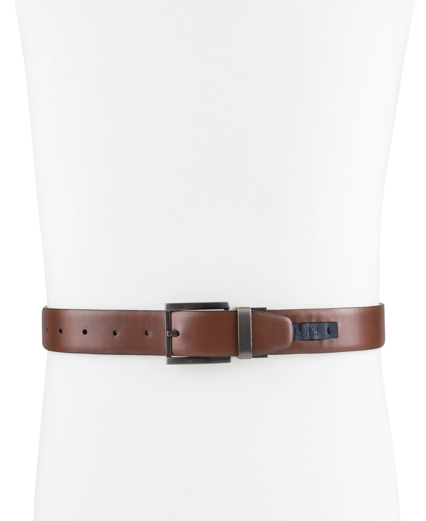 Мужской ремень Kenneth Cole Reaction Stretch Reversible Belt, цвет: Коричневый / Чёрный — фото 6