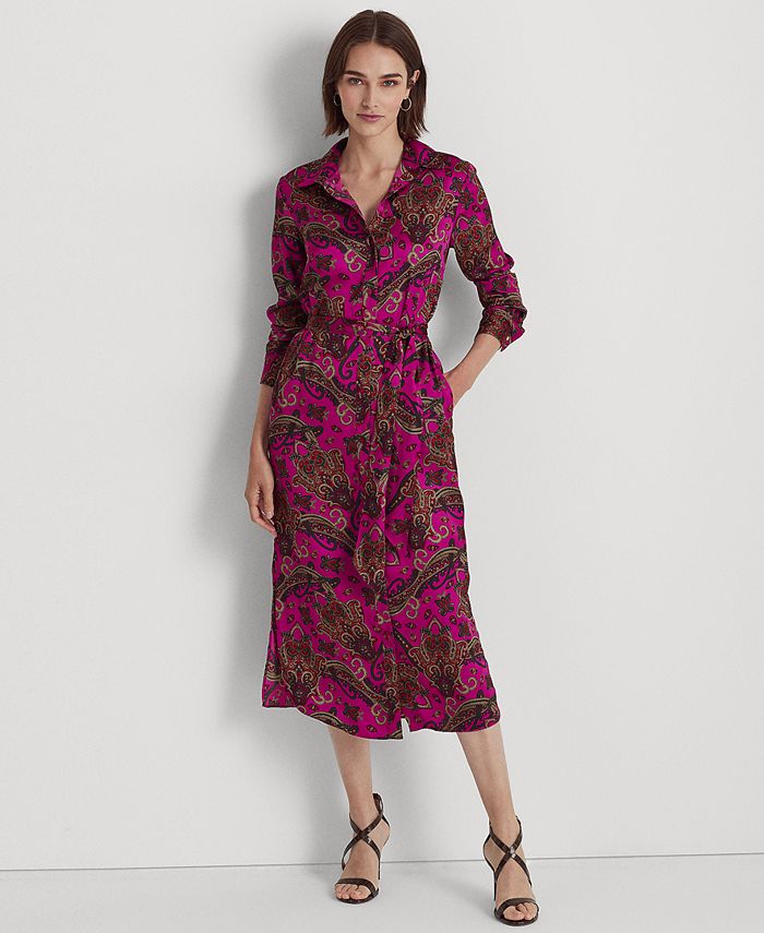 Lauren Ralph Lauren Women's Paisley Twill Shirtdress & Reviews - Dresses -  Women - Macy's