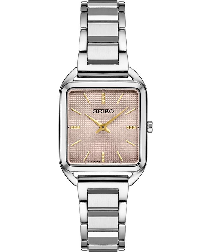 Seiko Women's Essentials Stainless Steel Bracelet Watch 26mm - Macy's