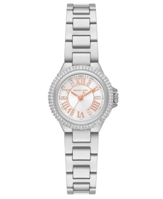 Michael Kors Women's Camille Three-Hand Silver-Tone Stainless Steel  Bracelet Watch 26mm & Reviews - All Watches - Jewelry & Watches - Macy's