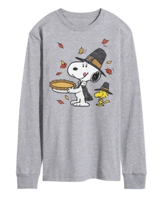 AIRWAVES Men's Peanuts Pilgrim Snoopy Long Sleeve T-shirt - Macy's