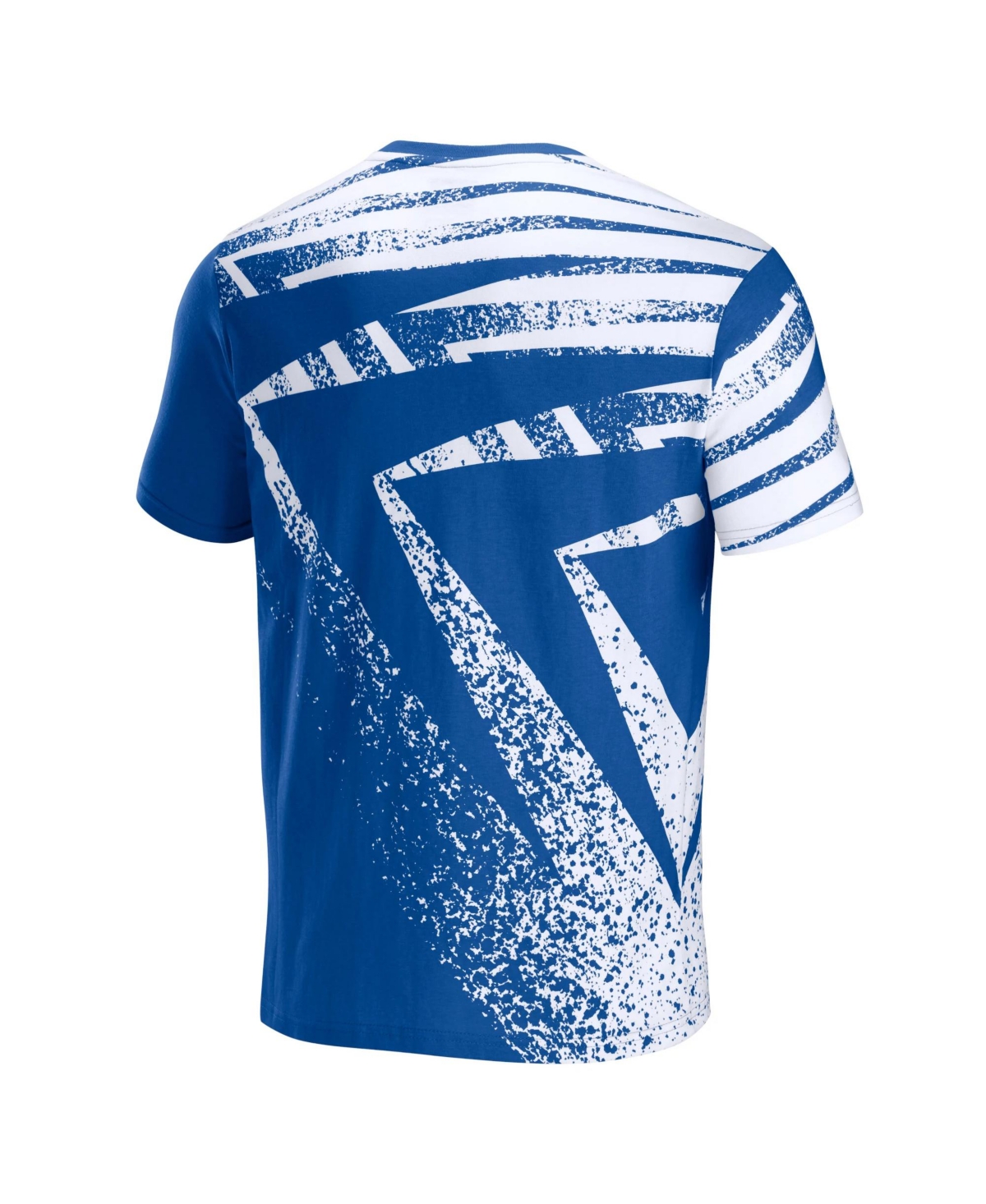 Shop Nfl Properties Men's Nfl X Staple Royal Los Angeles Rams Team Slogan All Over Print Short Sleeve T-shirt
