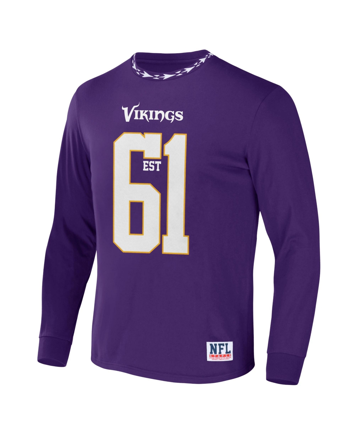 Shop Nfl Properties Men's Nfl X Staple Purple Minnesota Vikings Core Long Sleeve Jersey Style T-shirt