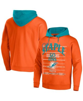 NFL Properties Men's NFL X Staple Orange Miami Dolphins Oversized Gridiron  Vintage-Like Wash Pullover Hoodie - Macy's