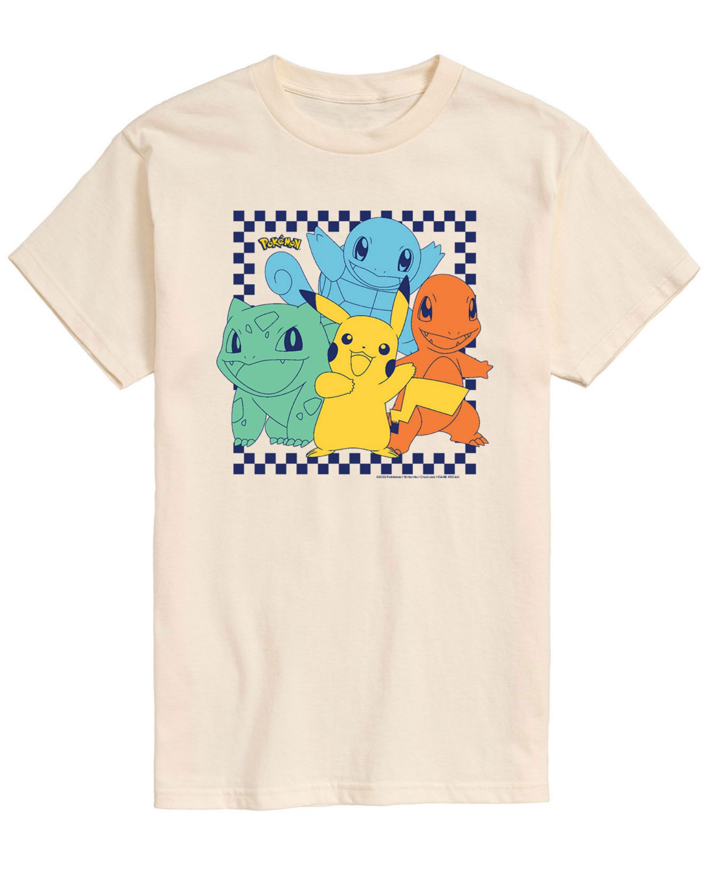 Мужская футболка AIRWAVES Pokemon Characters Graphic, цвет: Бежевый / Хаки — фото 1