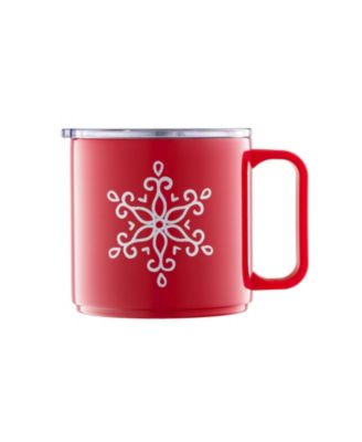 Cambridge Stackable Snowflake Insulated Coffee Mugs, Set of 2