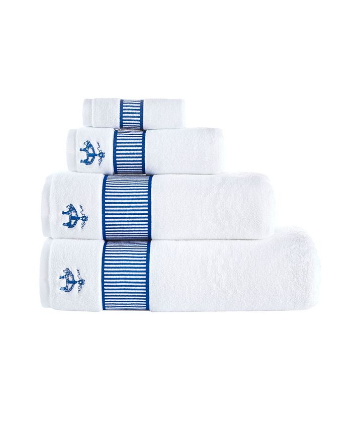 Brooks Brothers Fancy Border 4 Piece Turkish Cotton Wash Towel Set Macy's
