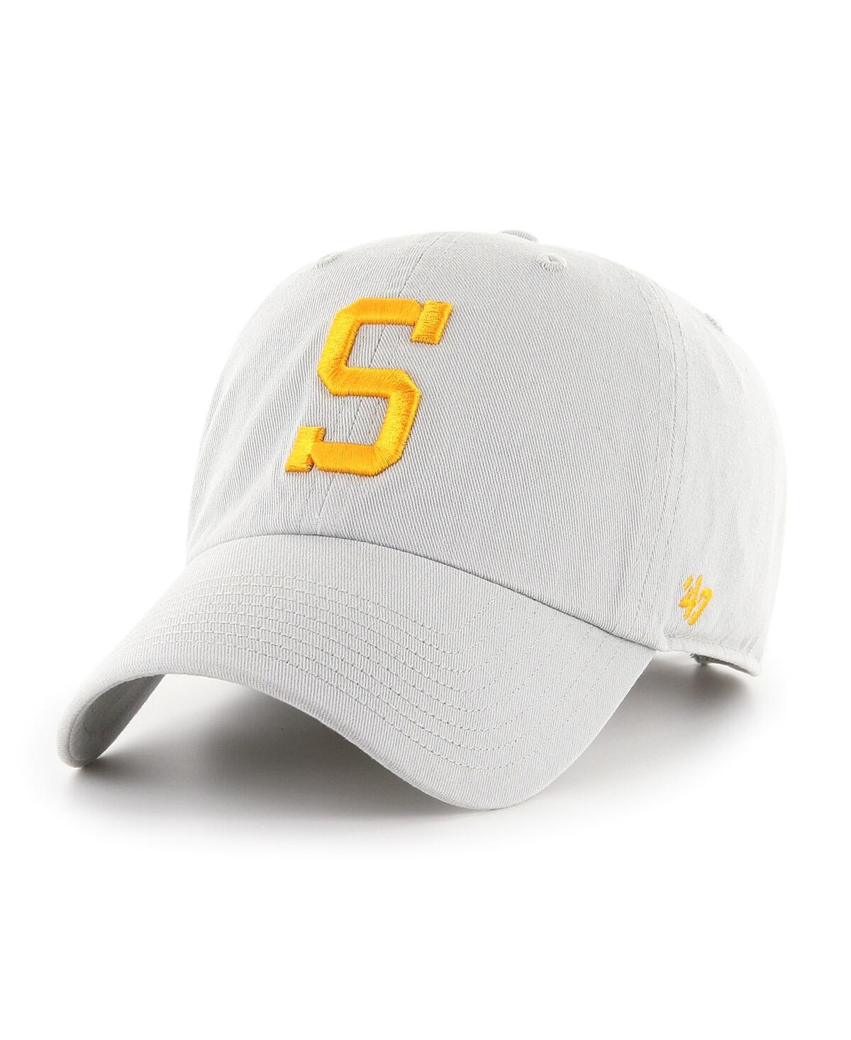 47 Brand Men's '47 Gray Pittsburgh Steelers Clean Up Legacy Adjustable Hat In Gray