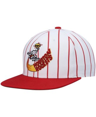 Men's Mitchell & Ness White Houston Rockets Hardwood Classics Pinstripe ...