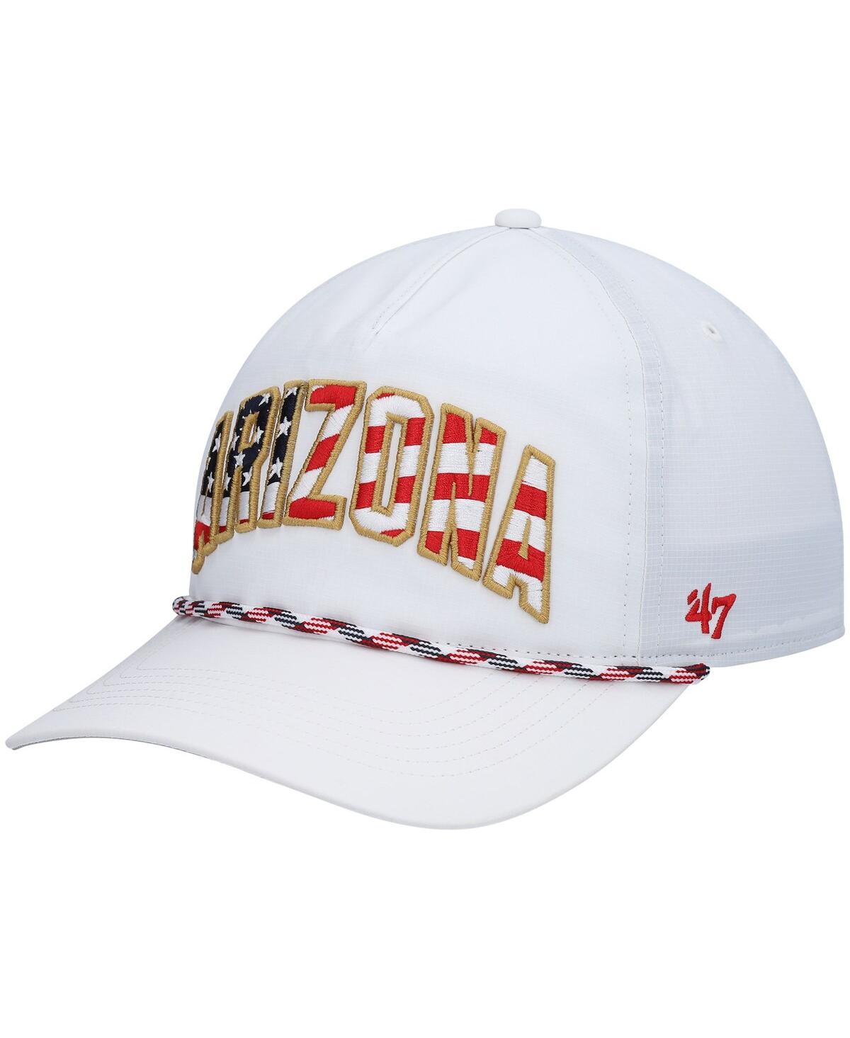 Men's '47Arizona Cardinals Hitch Stars and Stripes Trucker Adjustable Hat - White