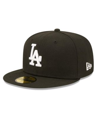 Men's New Era Black Los Angeles Dodgers Team Logo 59FIFTY Fitted Hat