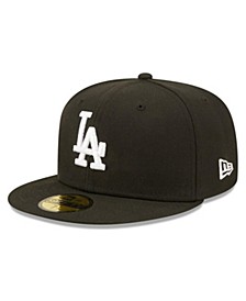 Men's Black Los Angeles Dodgers Team Logo 59FIFTY Fitted Hat