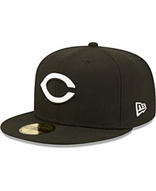 Men's Black Cincinnati Reds Team Logo 59FIFTY Fitted Hat