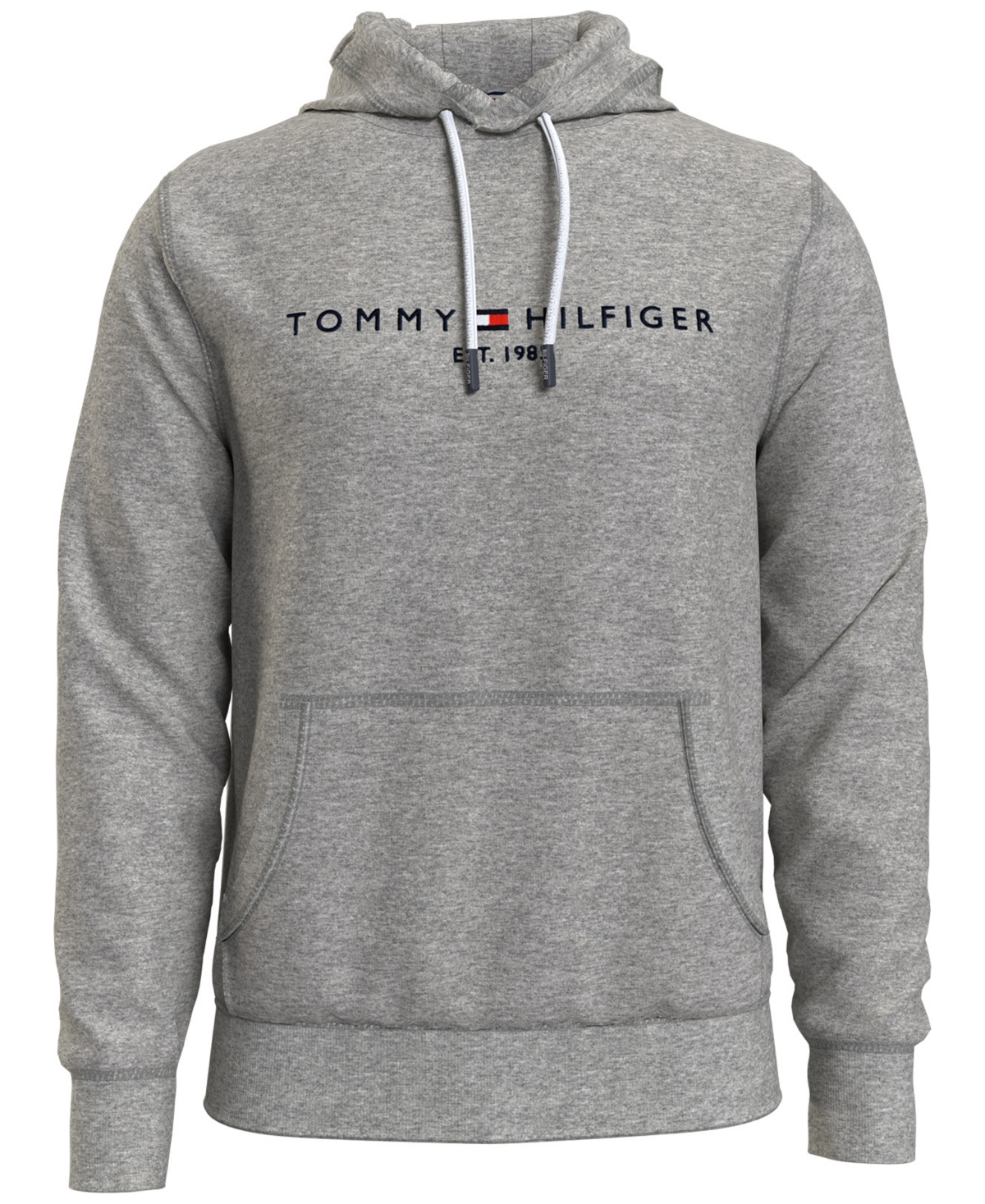 meester Inheems Likeur Tommy Hilfiger Embroidered Flag Logo Hoodie In Gray Marl-grey | ModeSens