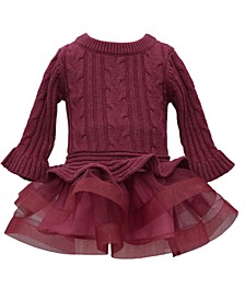 Baby Girls Layered Tutu Skirt Sweater Dress