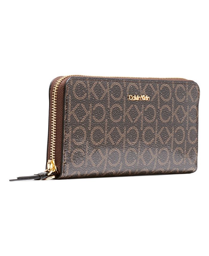 Calvin Klein Moon Signature Boxed Wallet with Wristlet Strap - Macy's