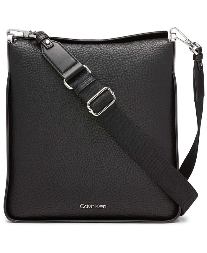 Calvin Klein Fay Large Crossbody Bag - Black Silver