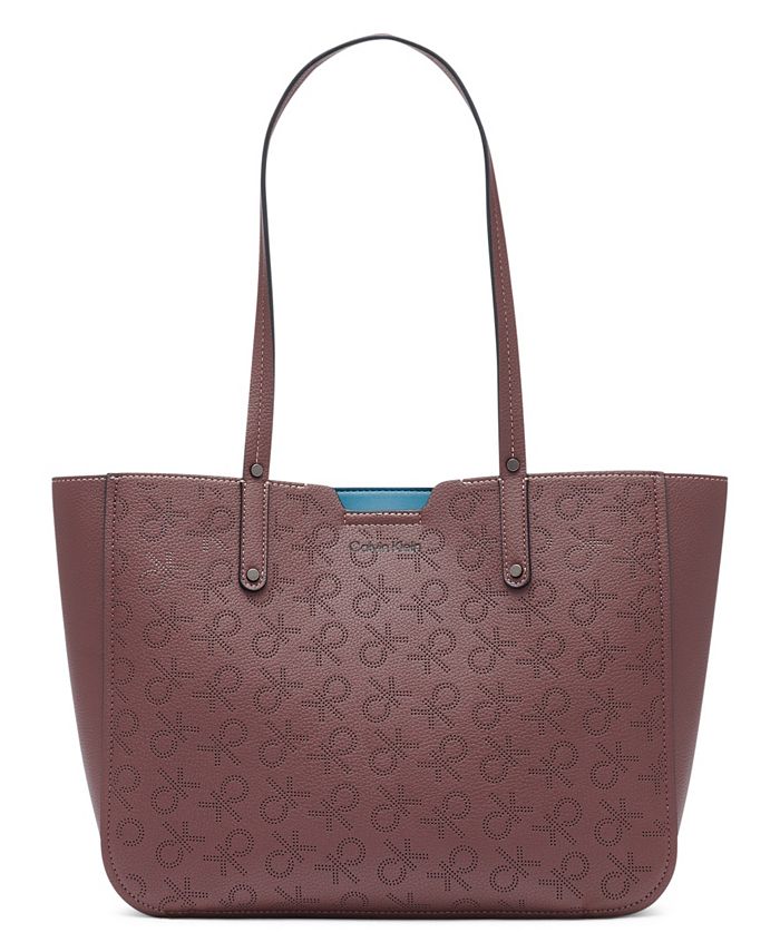 Calvin Klein Dilan Perforated Signature Tote Bag & Reviews - Handbags &  Accessories - Macy's