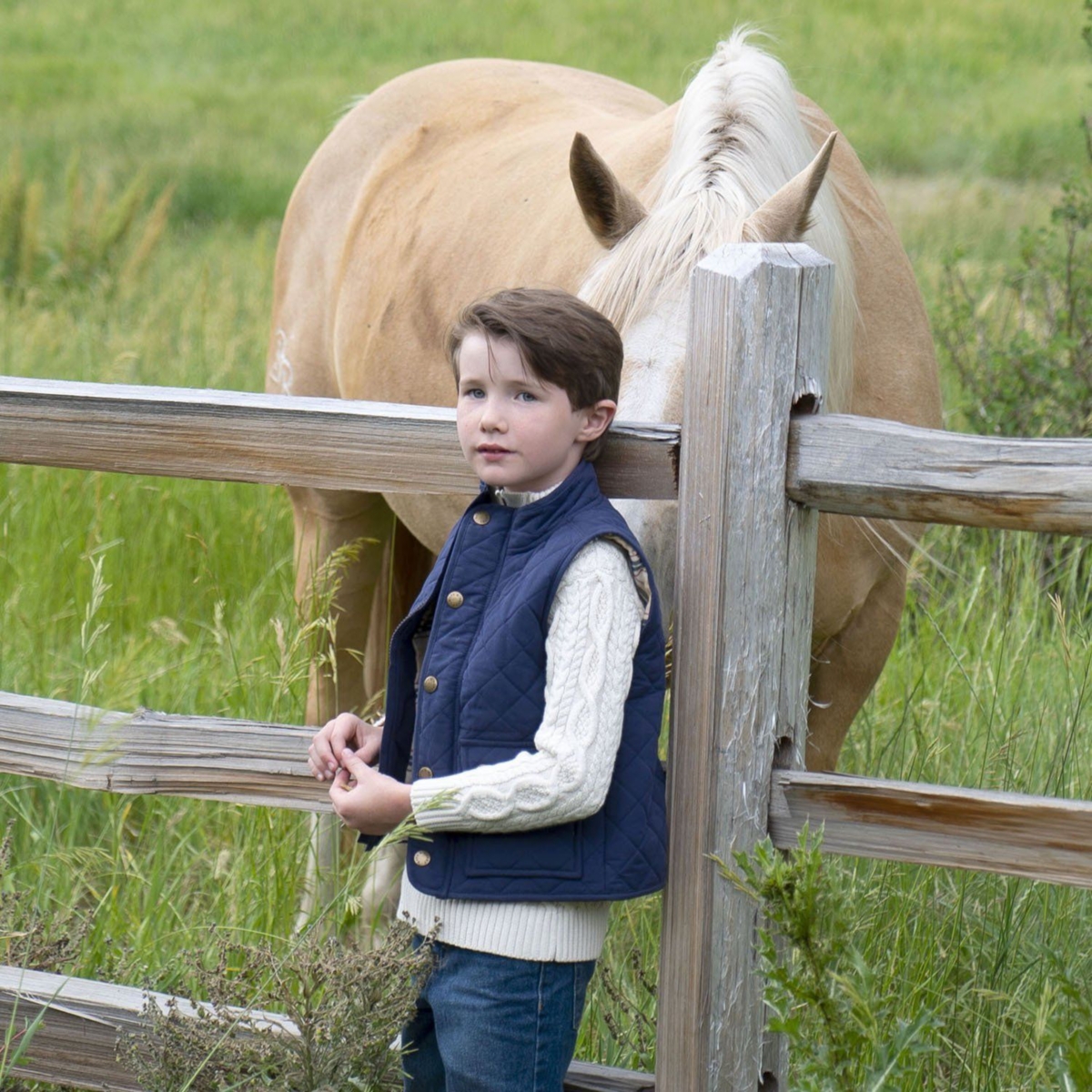 Hope & Henry Boys Quilted Field Vest