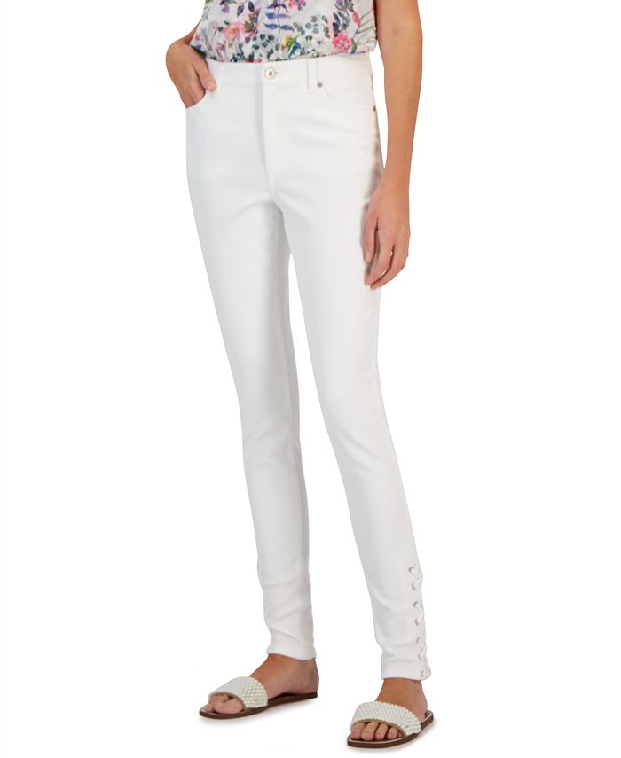 Macy's white top skinny jeans