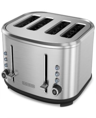 Black & Decker - Stainless Steel 4-Slice Wide-Slot Toaster