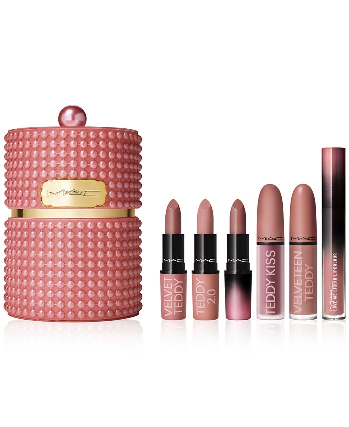 Mac Velvet Teddy's Party Crew Vault 7pc Limited Holiday Lipstick Gift Set