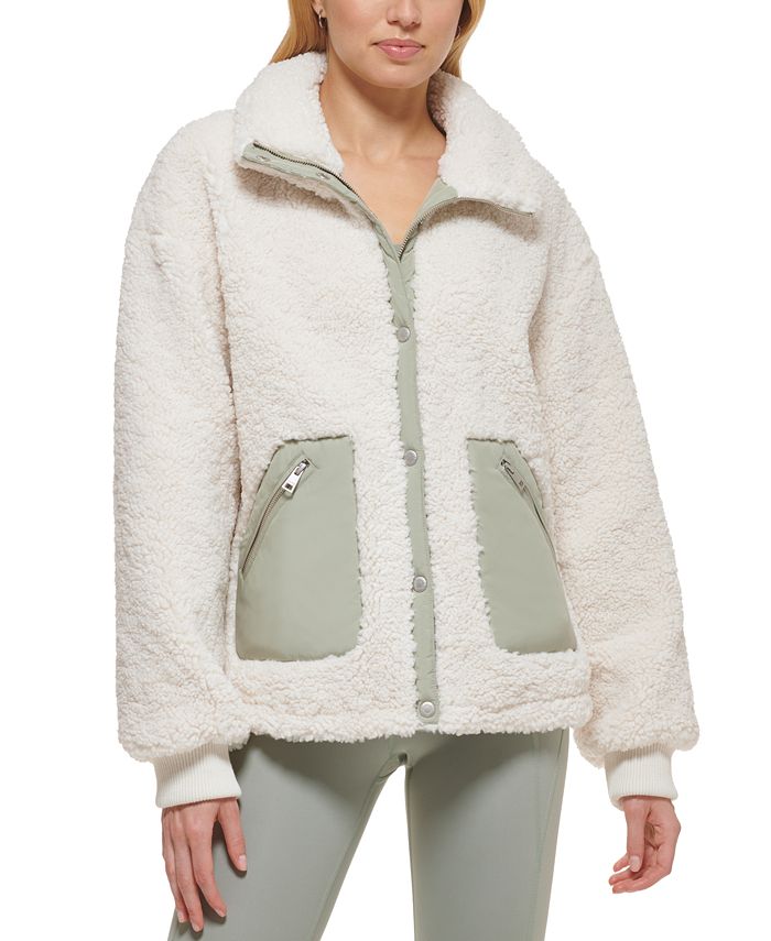 Levi's Printed-Placket Fleece Jacket & Reviews - Jackets & Blazers - Women  - Macy's