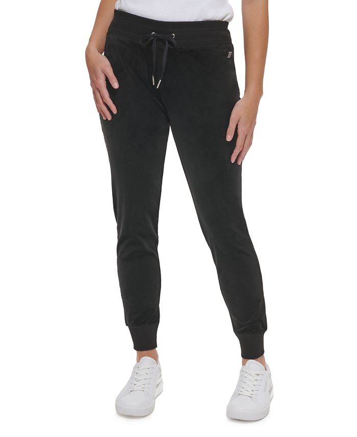 Calvin Klein Women's Velour Jogger Pants - Macy's