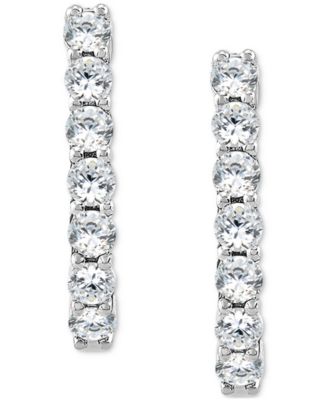 Lab-Created Diamond Small Hoop Earrings (5/8 ct. t.w.) in Sterling Silver
