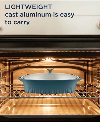 Corningware 5.5 qt. Cast Aluminum White Dutch Oven with Lid
