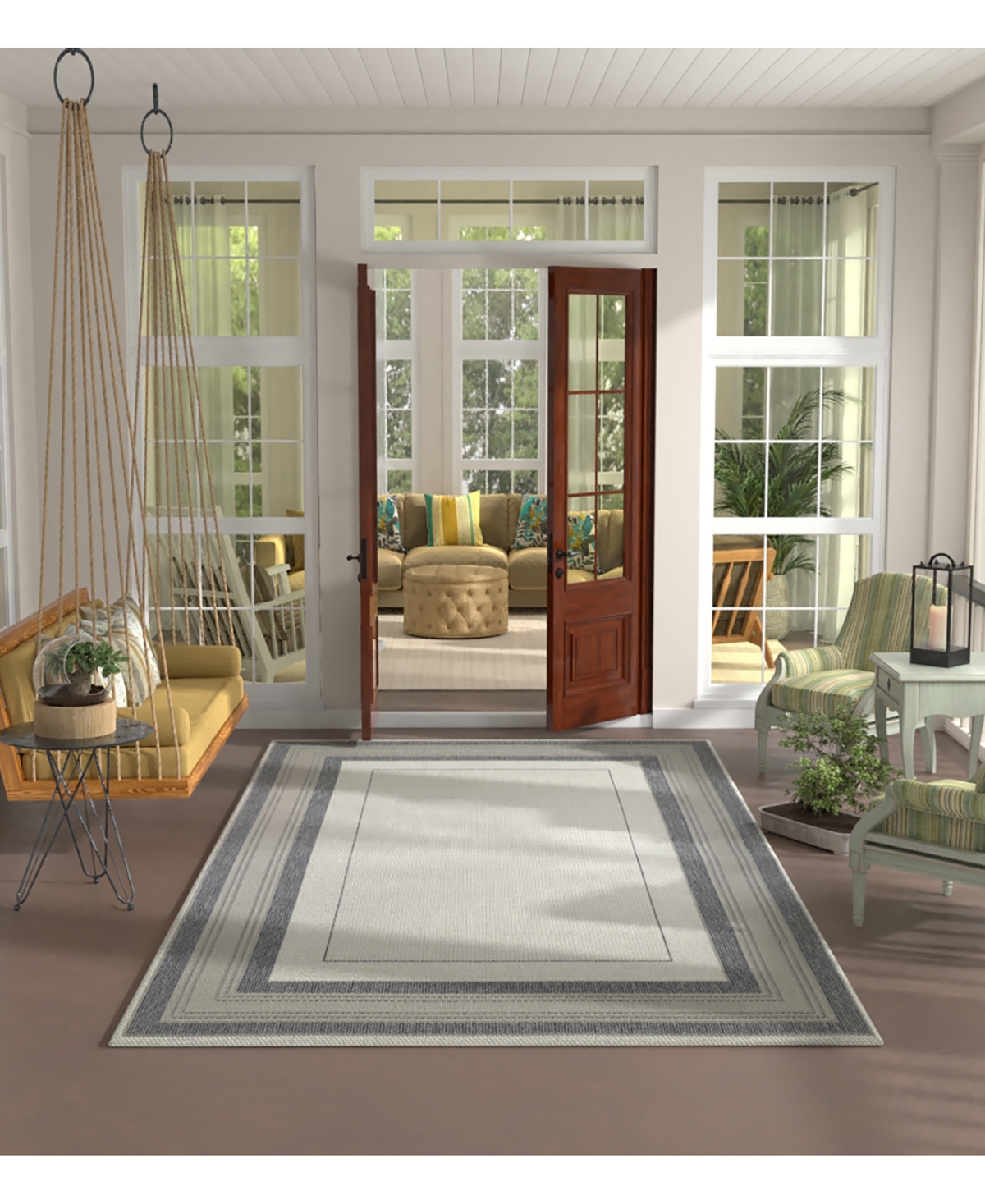 Closeout! Bb Rugs Portico PRT107 Outdoor Area Rug - Blue