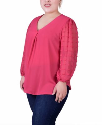 Plus Size V-Neck Blouse 