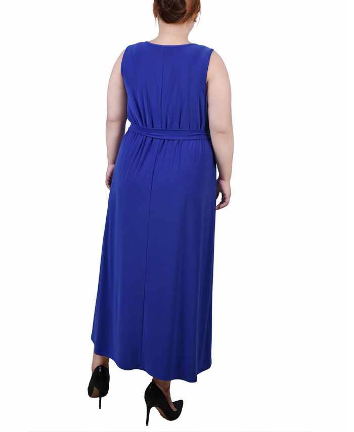 Ny Collection Womens Plus A Line Dress Blue Size 1x