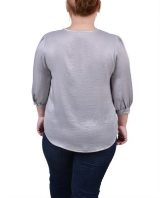 Plus Size Satin Blouse
