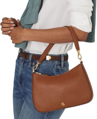 Lauren Ralph Lauren - Crosshatch Leather Medium Danni Shoulder Bag
