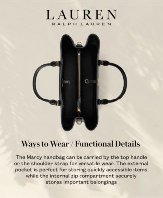 Full-Grain Leather Large Marcy Satchel Bag