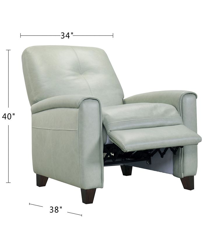 Furniture Ashlinn 34" Pastel Leather Pushback Recliner, Created for