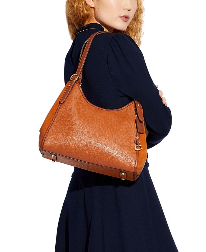 COACH Lori Mixed Leather and Suede Shoulder Bag & Reviews Handbags