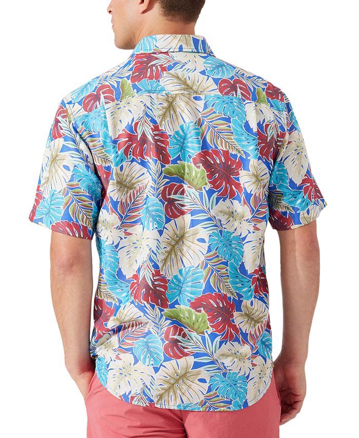 Men's Tommy Bahama White Arizona Wildcats Coconut Point Palm Vista IslandZone Camp Button-Up Shirt Size: Medium