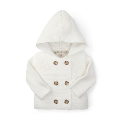 Baby Hope and Henry Long Sleeve Button Front Hooded Sweater