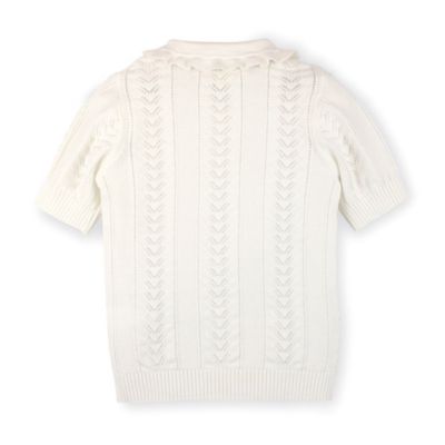 Baby Girls Short Sleeve Peter Pan Collar Sweater Polo