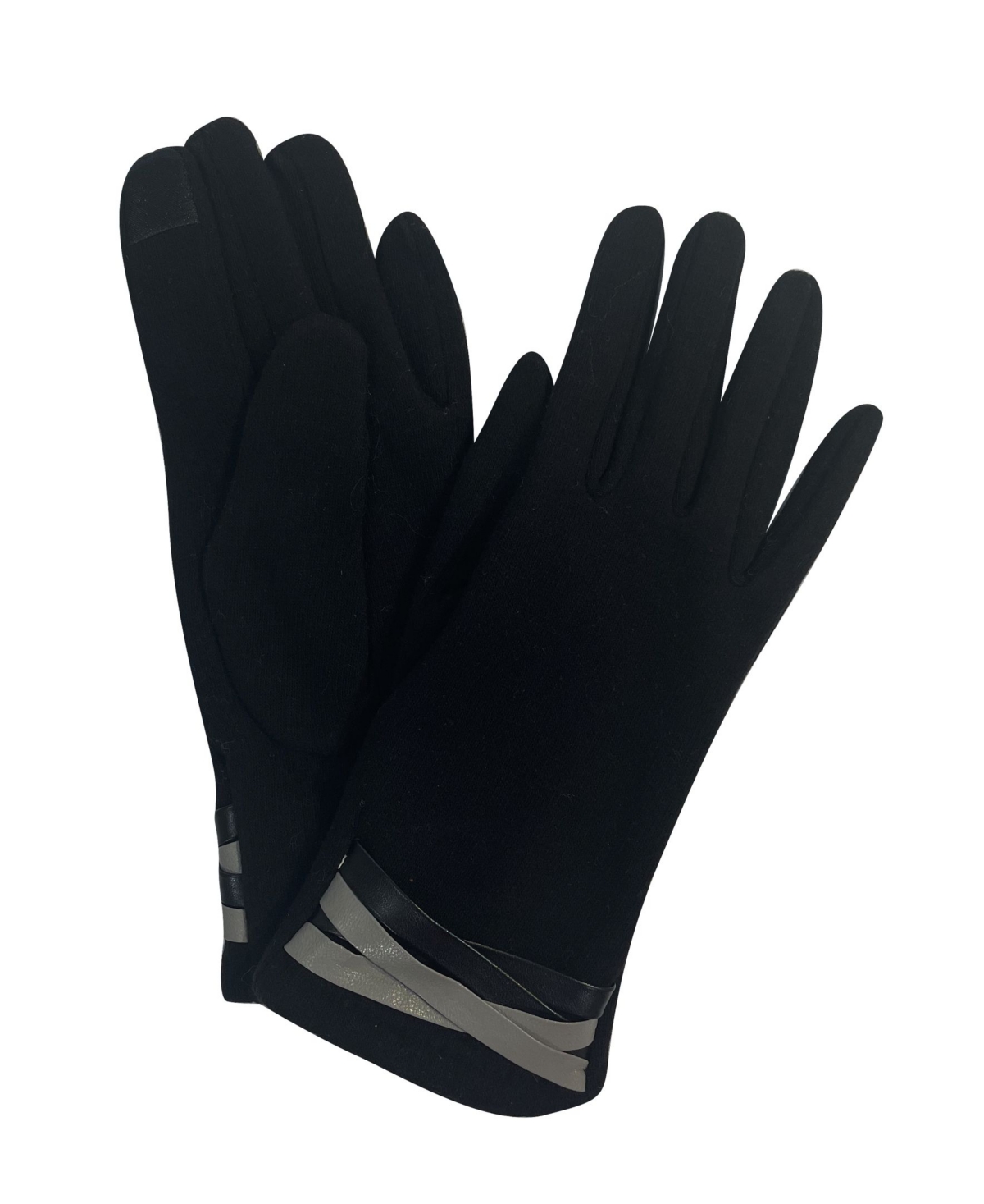 Marcus Adler Women's Criss Cross Jersey Touchscreen Glove In Black