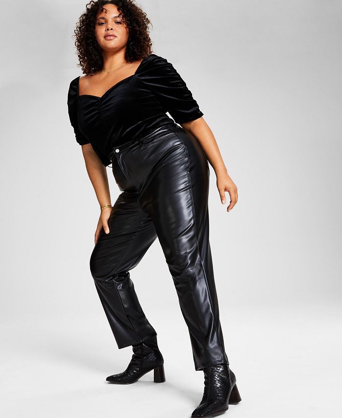 And Now This Trendy Plus Faux-Leather - Macy's