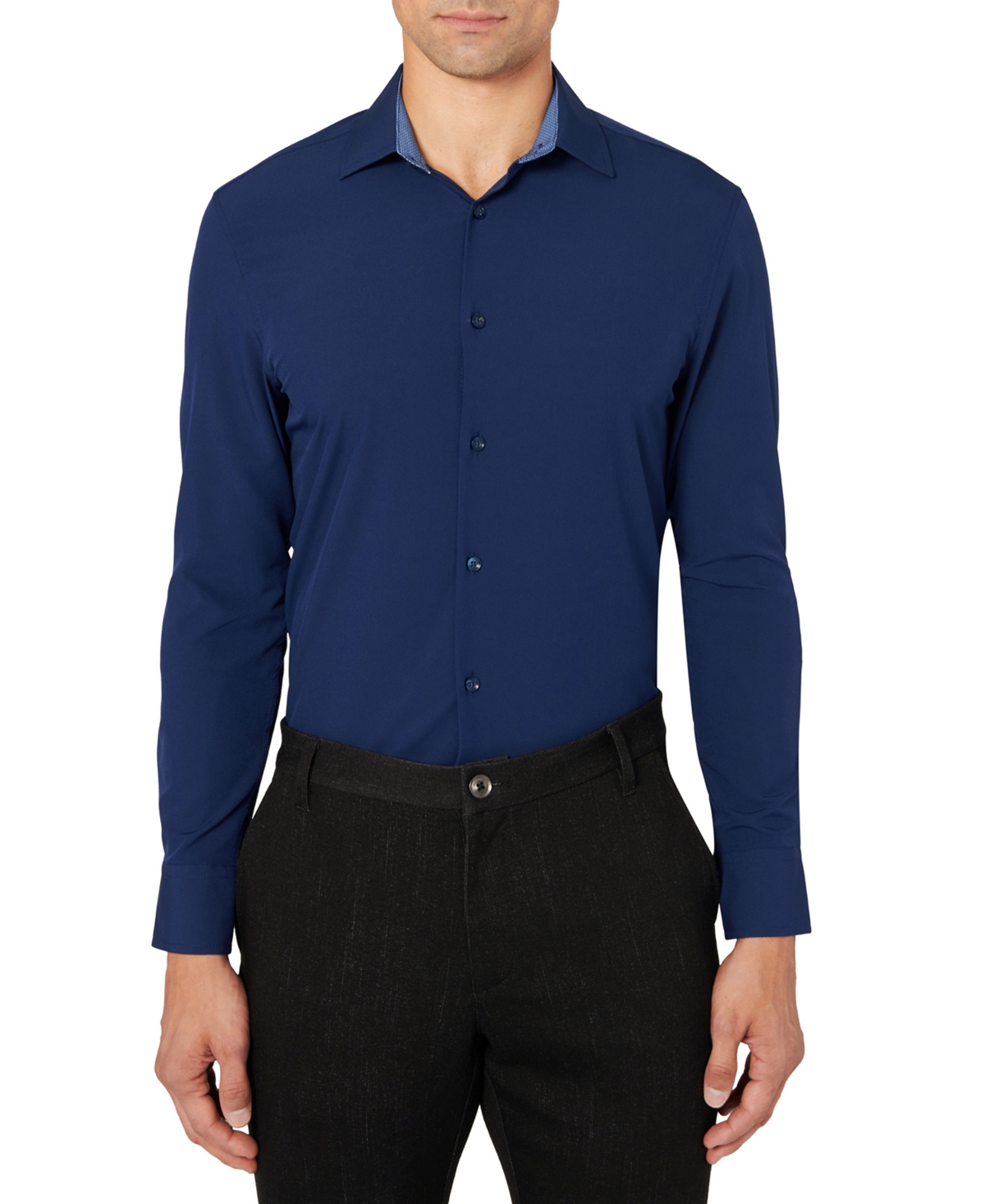 ConStruct Men's Slim-Fit Solid Performance Stretch Cooling Comfort Dress Shirt